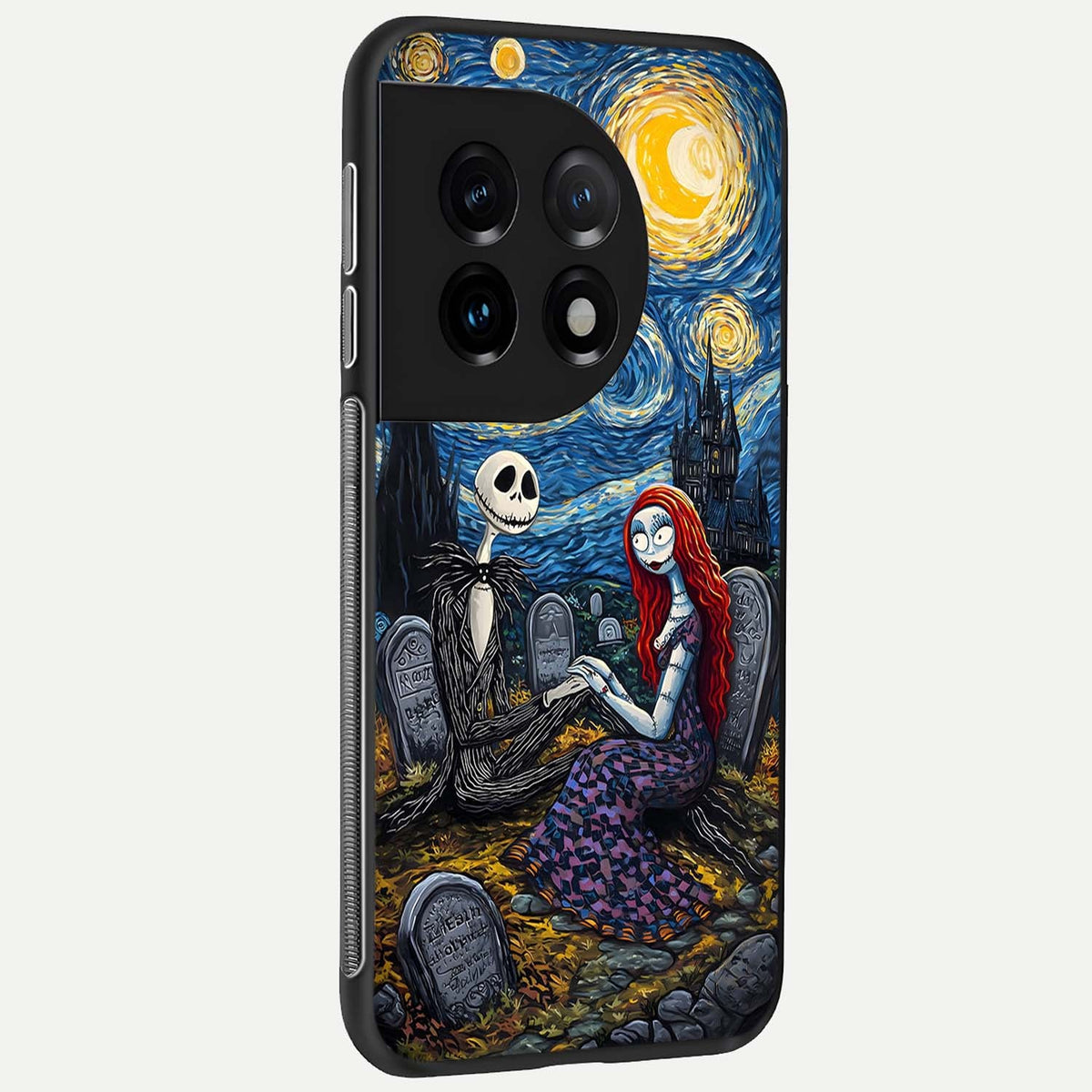  Eternal Night Love back cover For OnePlus 11 slim fit glass case with vibrant aesthetic design