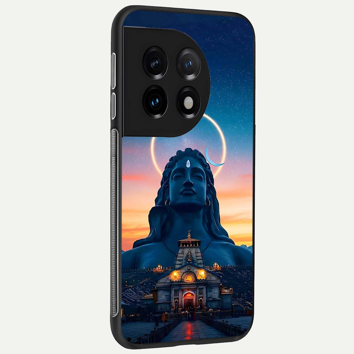  Eternal Shiva Aura back cover For OnePlus 11 slim fit glass case with vibrant aesthetic design