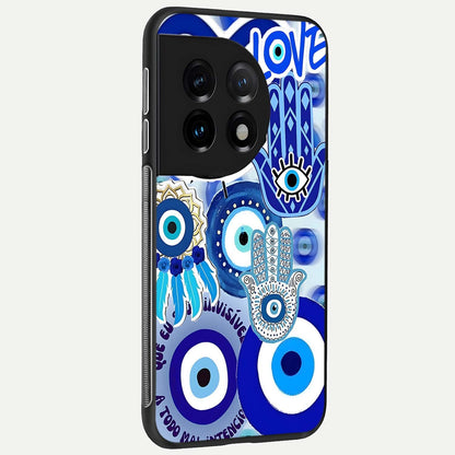  Evil Eyes Dream back cover For OnePlus 11 slim fit glass case with vibrant aesthetic design