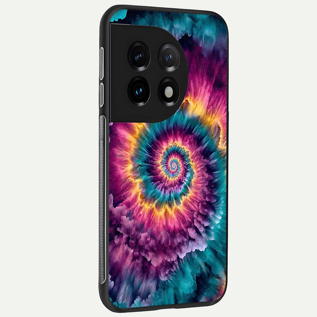  Galactic Spiral Burst back cover For OnePlus 11 slim fit glass case with vibrant aesthetic design