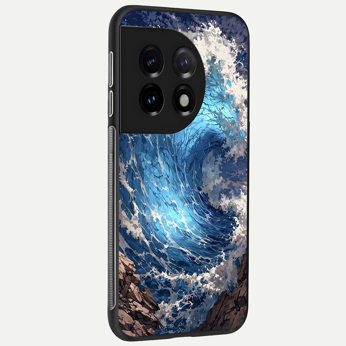  Giant Ocean Wave back cover For OnePlus 11 slim fit glass case with vibrant aesthetic design