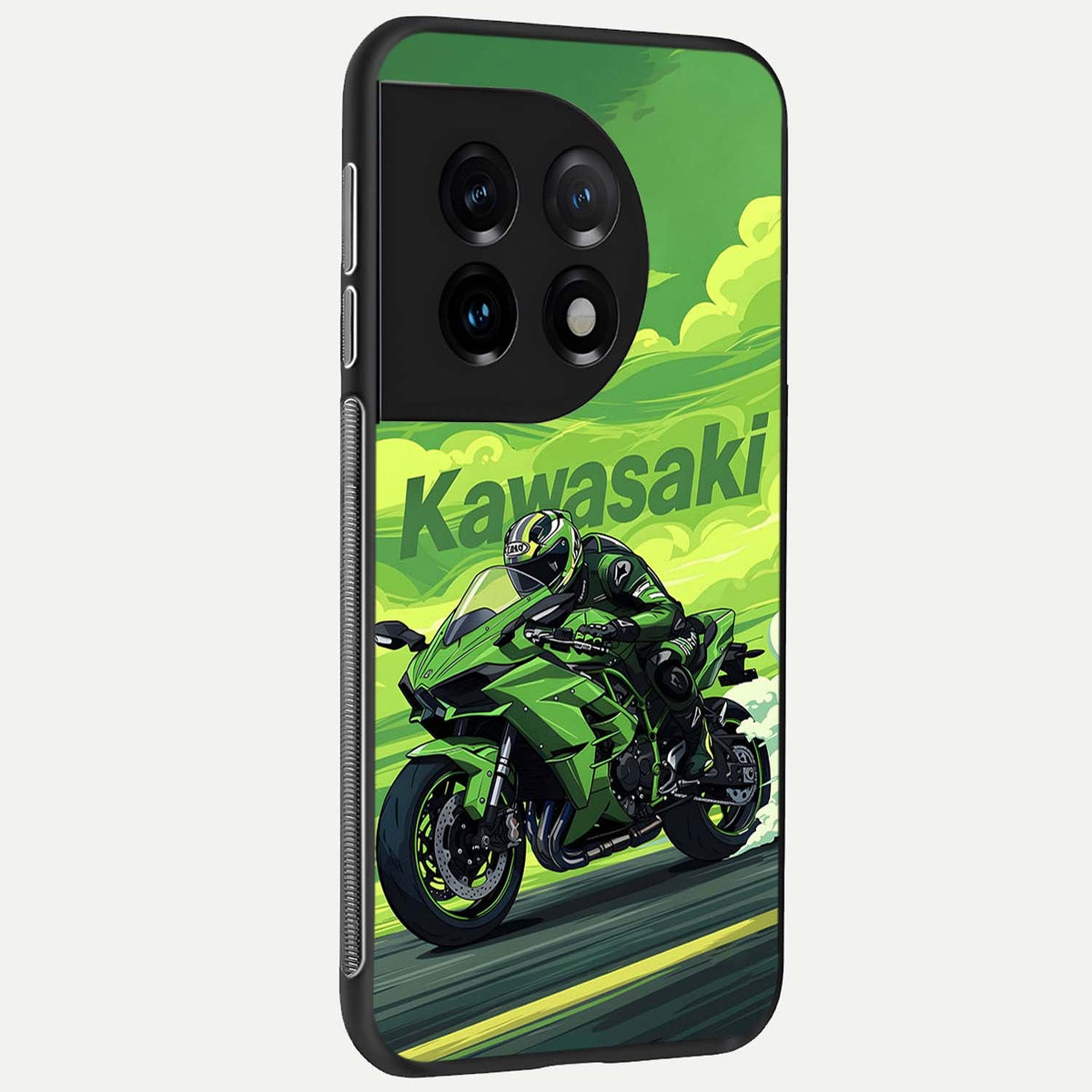  Greenery Sky back cover For OnePlus 11 slim fit glass case with vibrant aesthetic design