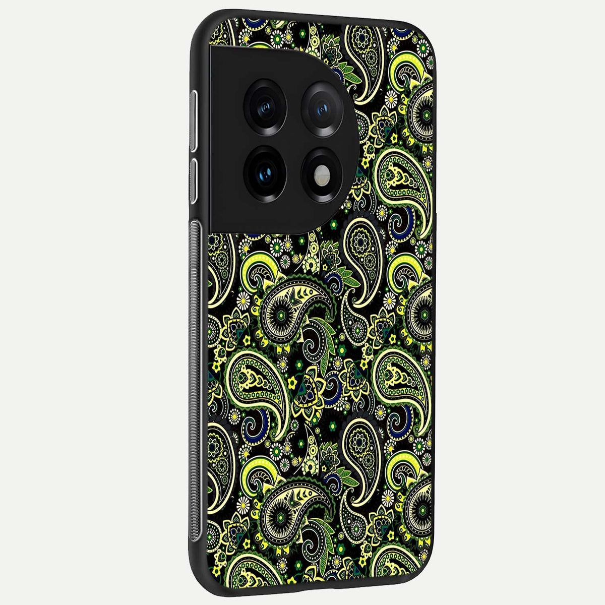  Green Lemon back cover For OnePlus 11 slim fit glass case with vibrant aesthetic design