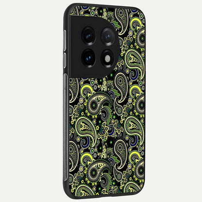  Green Lemon back cover For OnePlus 11 slim fit glass case with vibrant aesthetic design