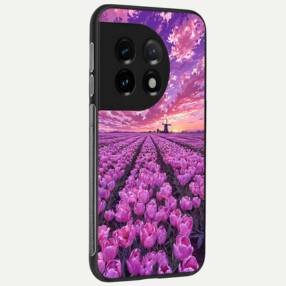  Lavender Dream Skies back cover For OnePlus 11 slim fit glass case with vibrant aesthetic design