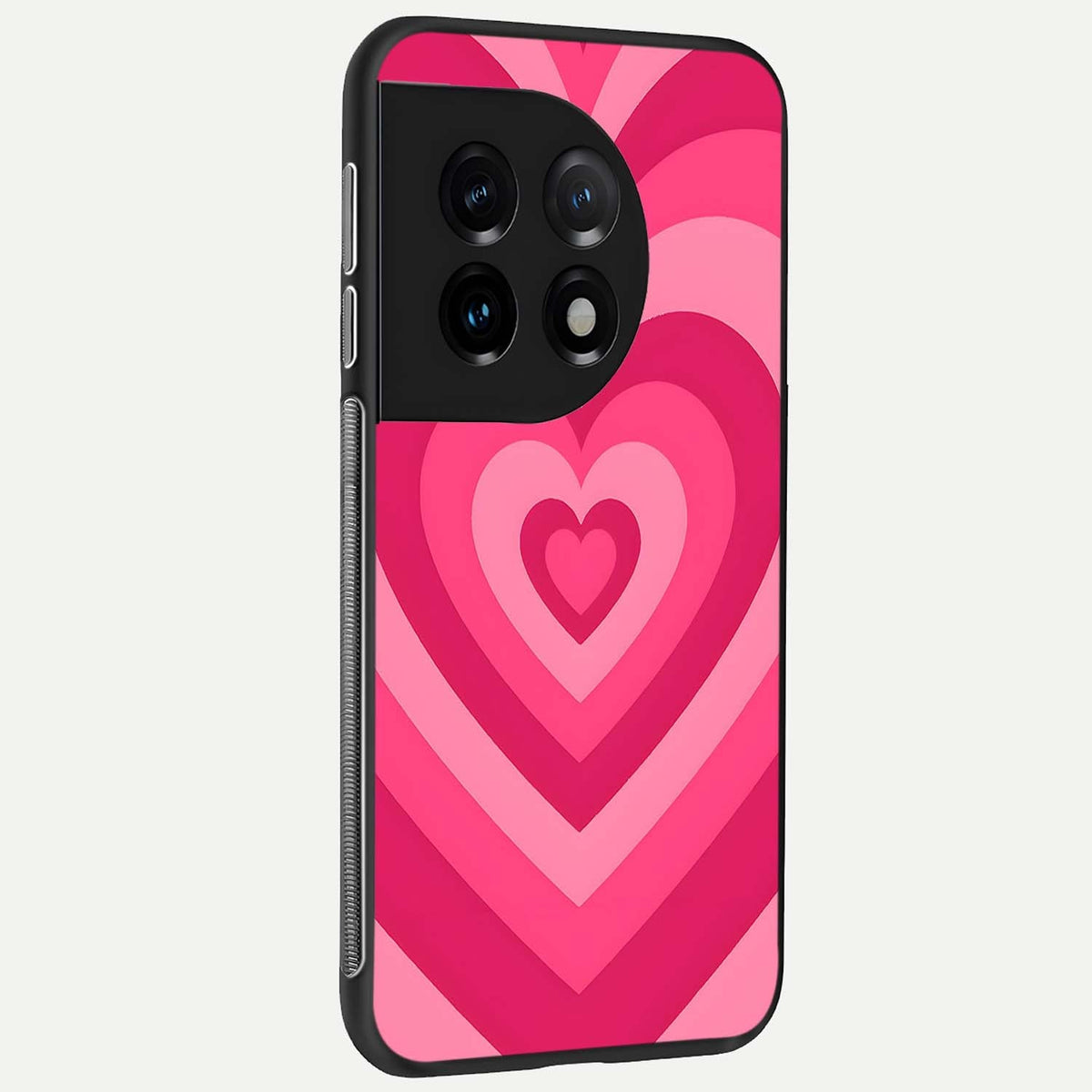 Layered Love Hearts back cover For OnePlus 11 slim fit glass case with vibrant aesthetic design
