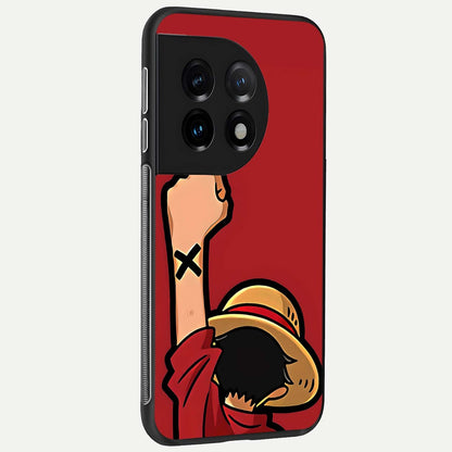  Luffy X Spirit back cover For OnePlus 11 slim fit glass case with vibrant aesthetic design