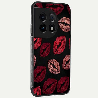  Midnight Kiss Love back cover For OnePlus 11 slim fit glass case with vibrant aesthetic design