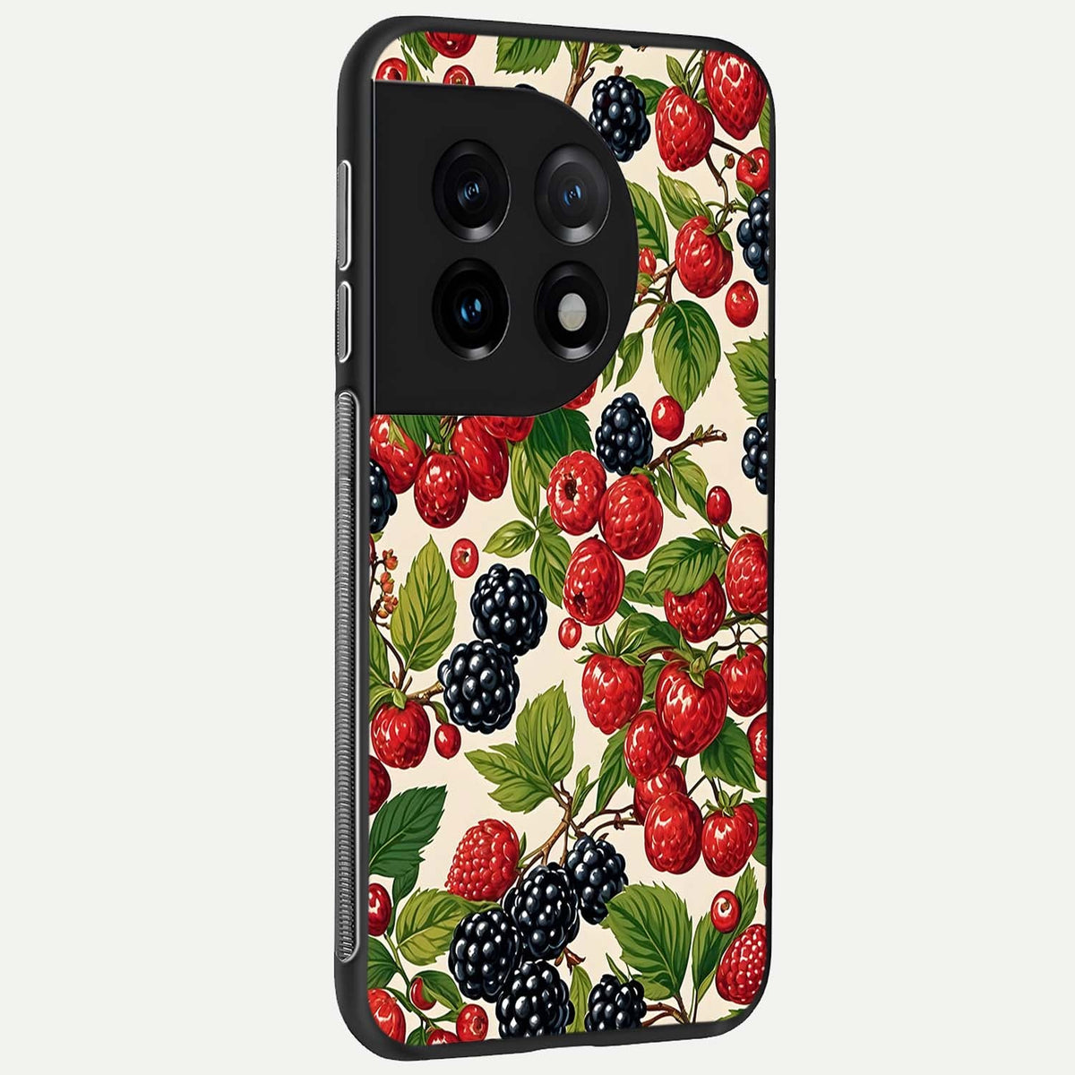  Mixed Berry Collage back cover For OnePlus 11 slim fit glass case with vibrant aesthetic design