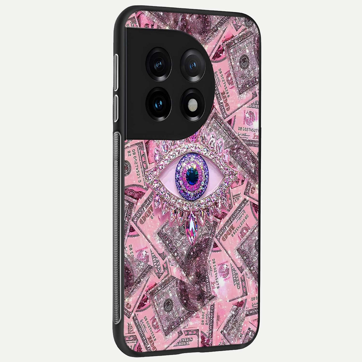  Money Eye Luxe back cover For OnePlus 11 slim fit glass case with vibrant aesthetic design
