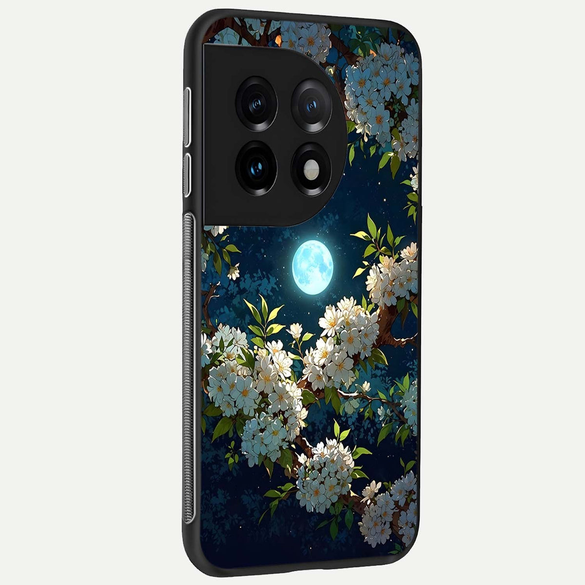  Moonlit Blossom Dream back cover For OnePlus 11 slim fit glass case with vibrant aesthetic design