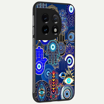  Mystic Palm Guard back cover For OnePlus 11 slim fit glass case with vibrant aesthetic design