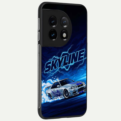  Neon Drift Beast back cover For OnePlus 11 slim fit glass case with vibrant aesthetic design