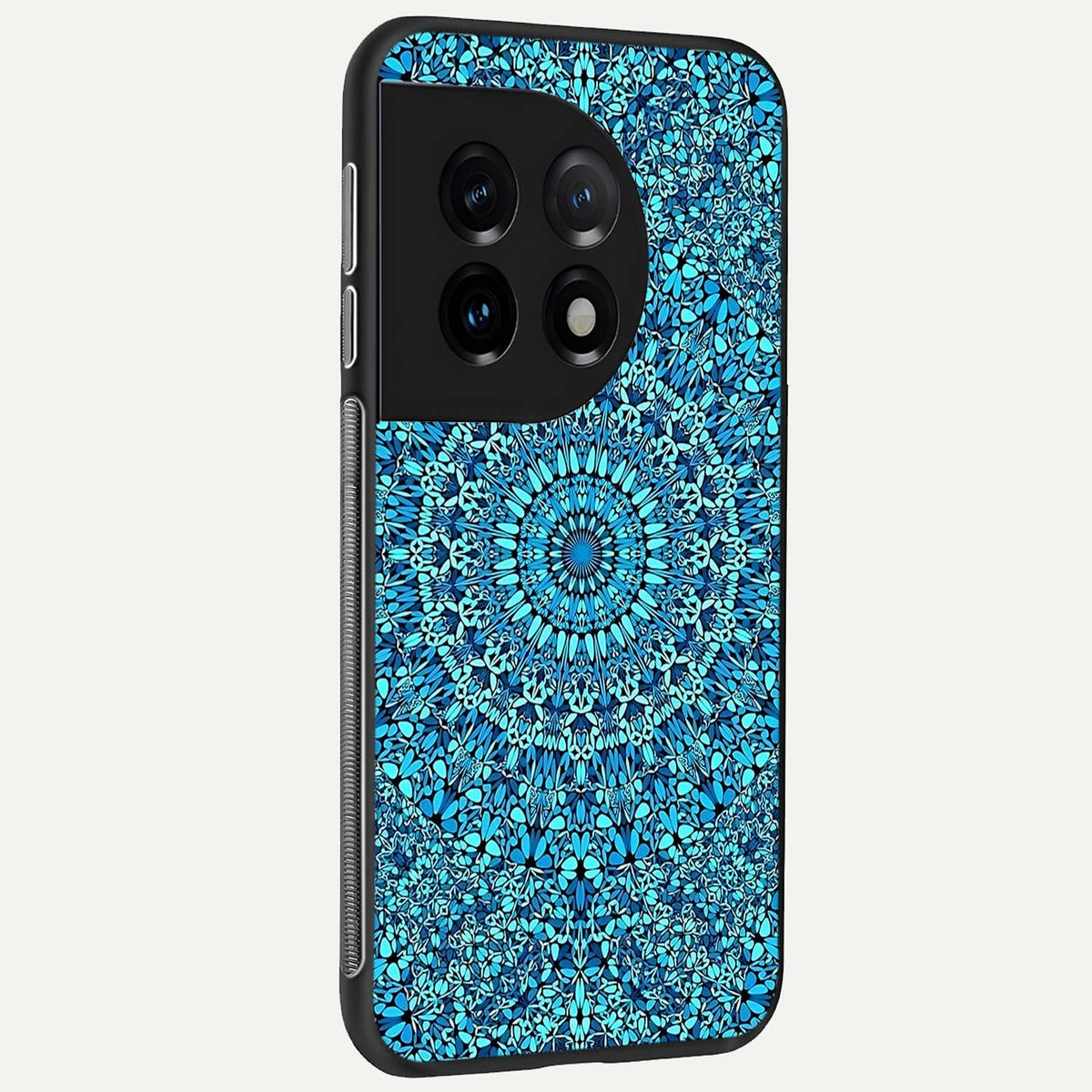  Ocean Bloom Mandala back cover For OnePlus 11 slim fit glass case with vibrant aesthetic design