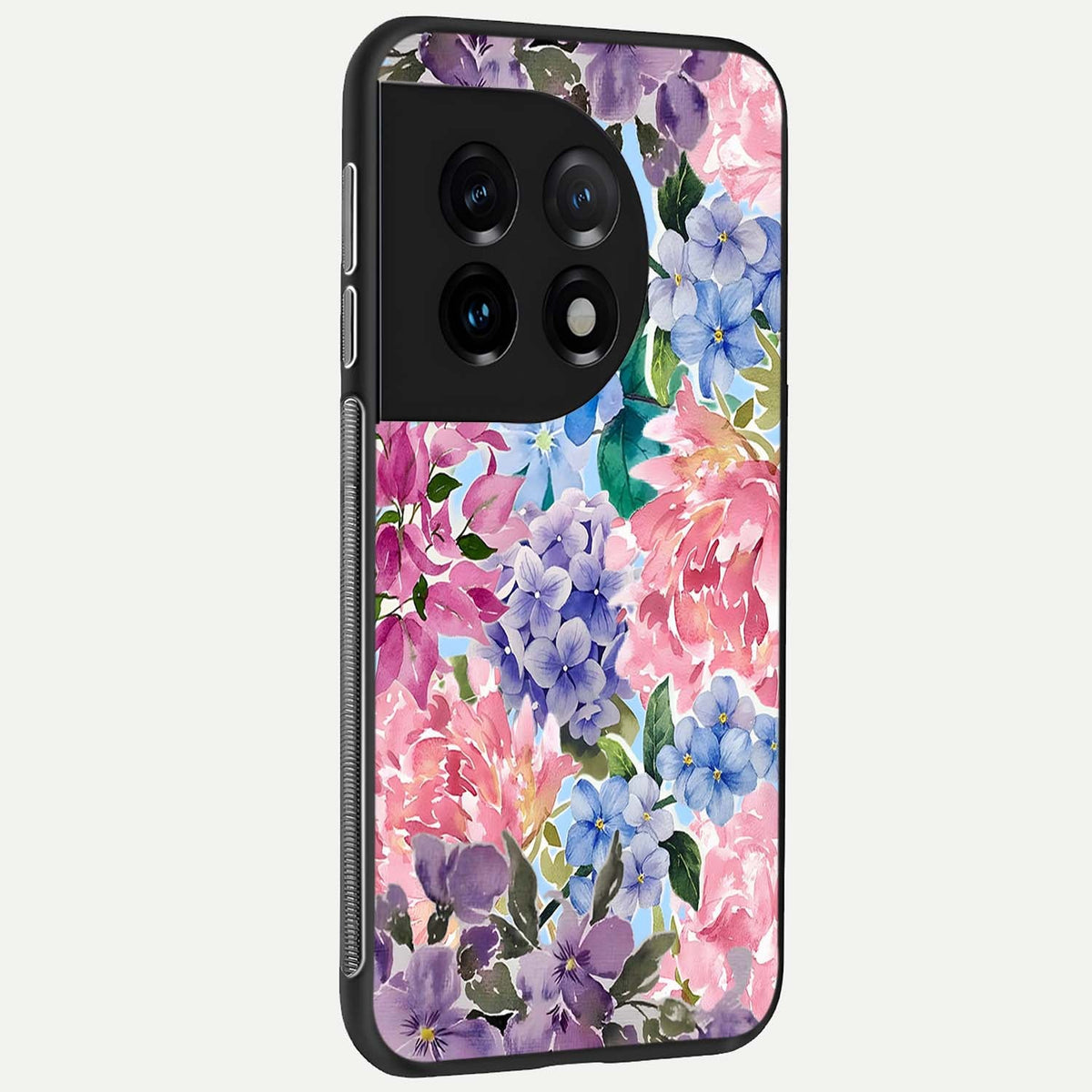  Pastel Floral Mix back cover For OnePlus 11 slim fit glass case with vibrant aesthetic design