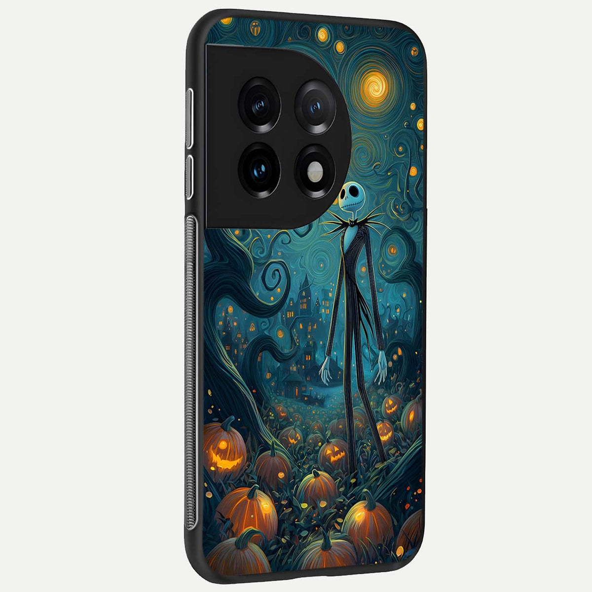  Pumpkin Moonlight Tale back cover For OnePlus 11 slim fit glass case with vibrant aesthetic design