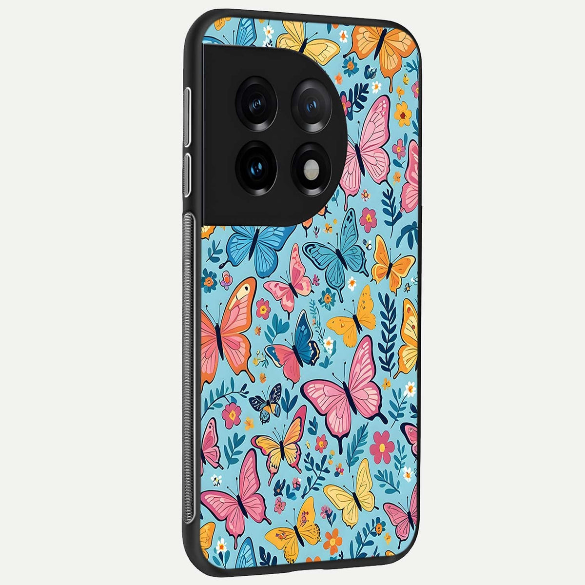  Spring Wing Garden back cover For OnePlus 11 slim fit glass case with vibrant aesthetic design