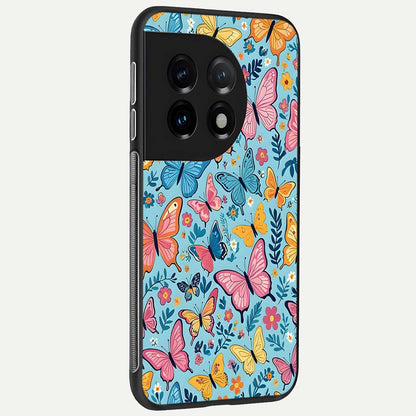  Spring Wing Garden back cover For OnePlus 11 slim fit glass case with vibrant aesthetic design