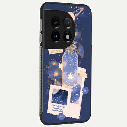  Starlit Cosmic Jar back cover For OnePlus 11 slim fit glass case with vibrant aesthetic design