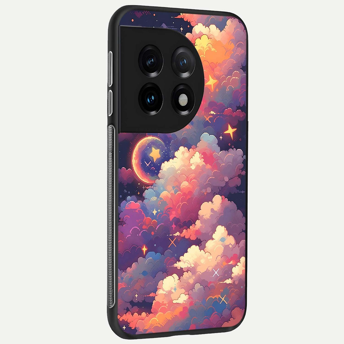  Starlit Dream Clouds back cover For OnePlus 11 slim fit glass case with vibrant aesthetic design