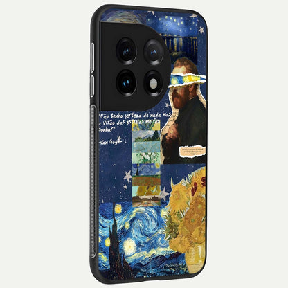  Starry Dream Vision back cover For OnePlus 11 slim fit glass case with vibrant aesthetic design