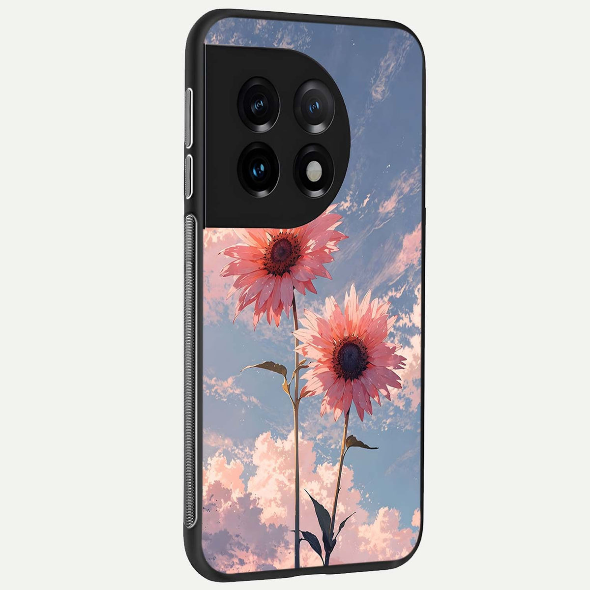  Sun Moon Balance back cover For OnePlus 11 slim fit glass case with vibrant aesthetic design