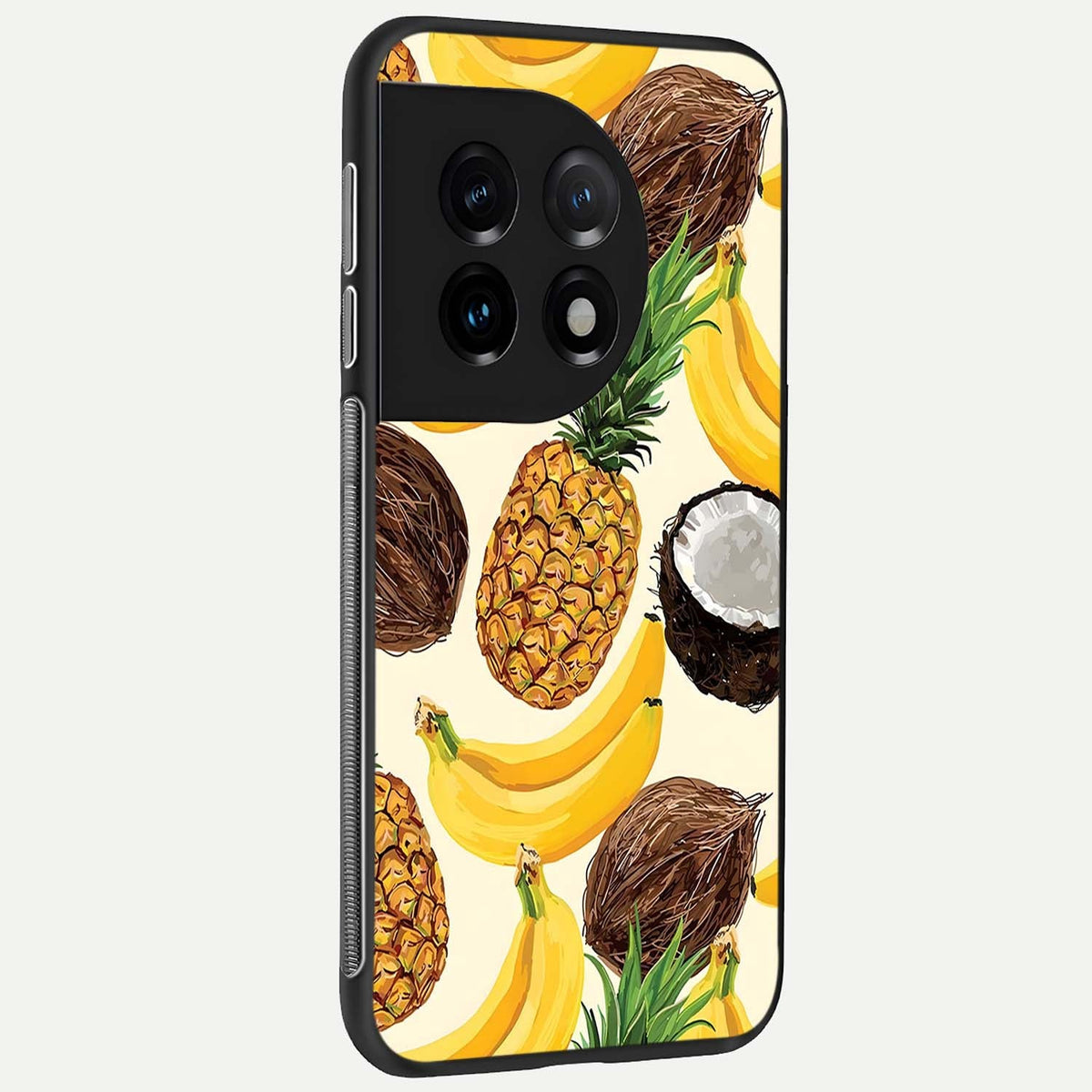  Tropical Fruit Mood back cover For OnePlus 11 slim fit glass case with vibrant aesthetic design