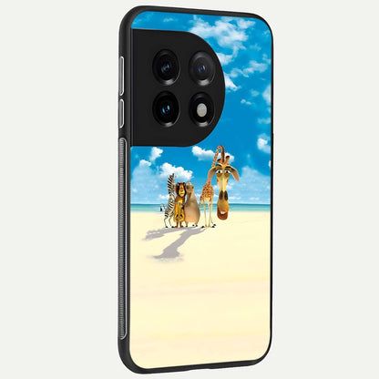 Tropical Fun Squad back cover For OnePlus 11 slim fit glass case with vibrant aesthetic design