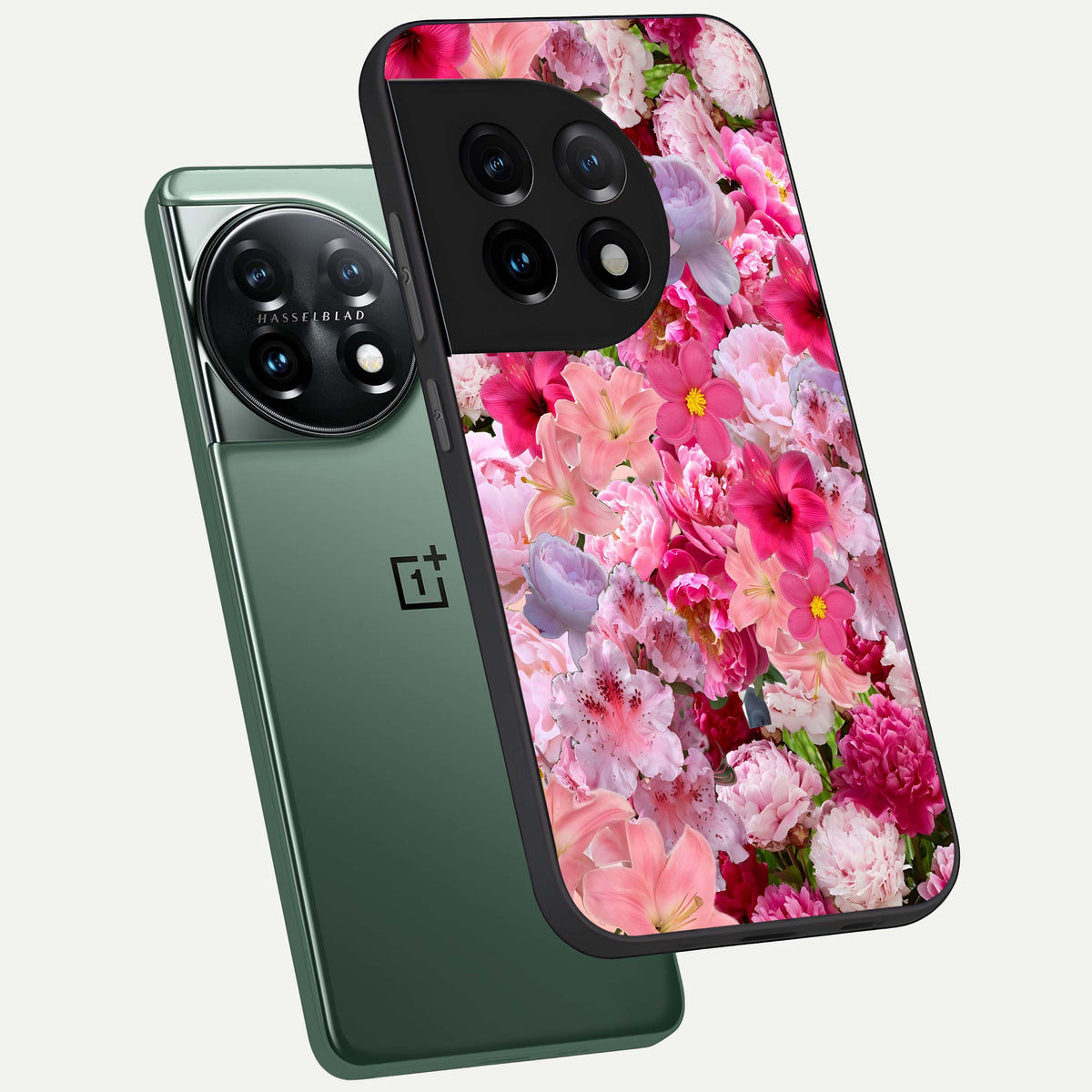  Bloom Crush Fantasy phone case For OnePlus 11 showing premium glass back cover with detailed artwork