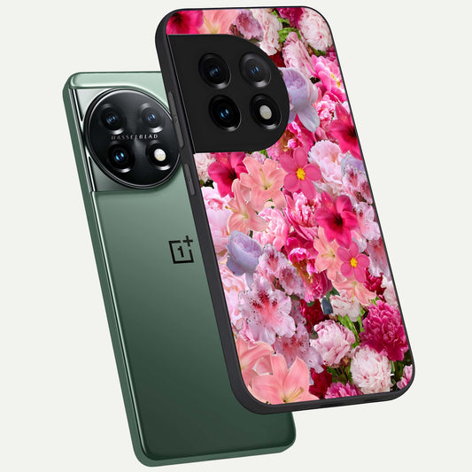  Bloom Crush Fantasy phone case For OnePlus 11 showing premium glass back cover with detailed artwork