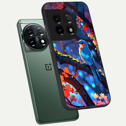  Blooming Water Drift phone case For OnePlus 11 showing premium glass back cover with detailed artwork