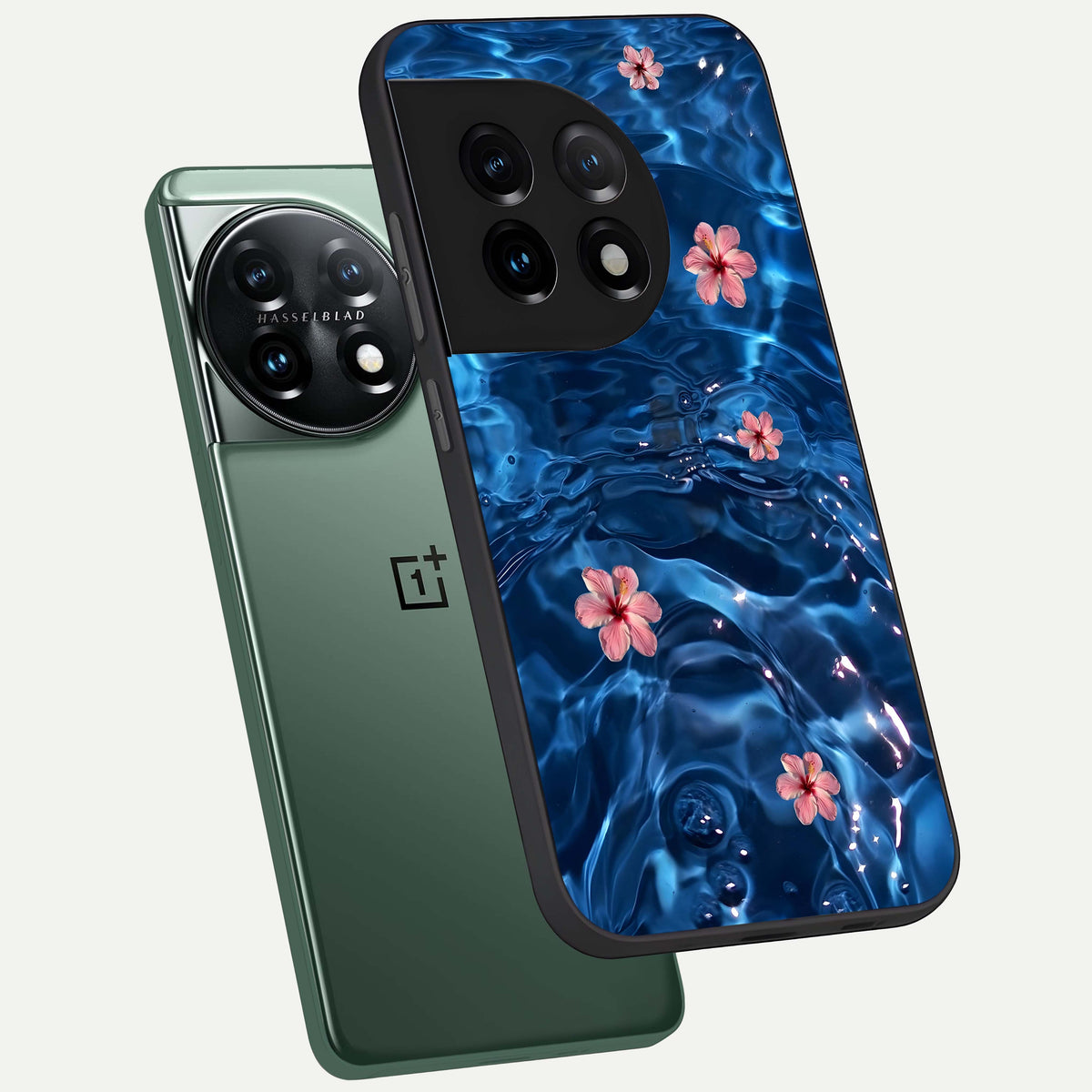  Bloom Thread Art phone case For OnePlus 11 showing premium glass back cover with detailed artwork