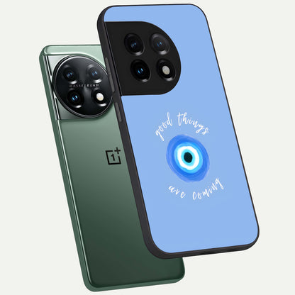  Bright Future Ahead phone case For OnePlus 11 showing premium glass back cover with detailed artwork