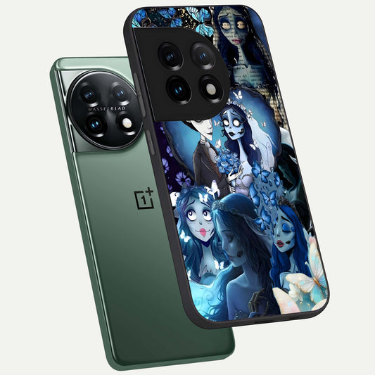  Butterfly Ghost Soul phone case For OnePlus 11 showing premium glass back cover with detailed artwork