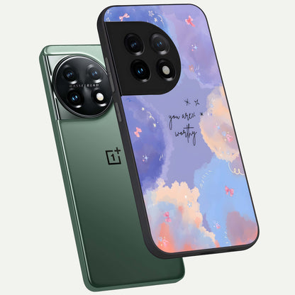  Celestial Cloud Magic phone case For OnePlus 11 showing premium glass back cover with detailed artwork