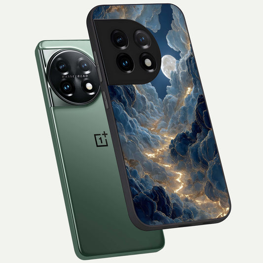  Celestial Cloud Road phone case For OnePlus 11 showing premium glass back cover with detailed artwork