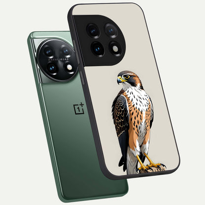  Clever Eagle phone case For OnePlus 11 showing premium glass back cover with detailed artwork