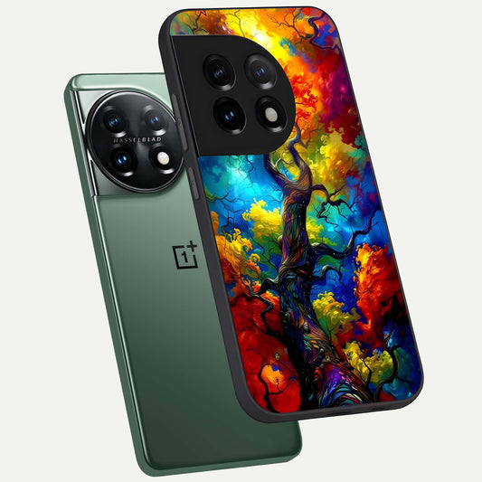  Colorful Soda Bottles phone case For OnePlus 11 showing premium glass back cover with detailed artwork