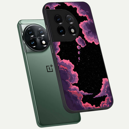  Cosmic Cloud Journey phone case For OnePlus 11 showing premium glass back cover with detailed artwork