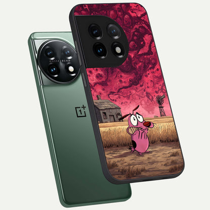  Courage Under Sky phone case For OnePlus 11 showing premium glass back cover with detailed artwork