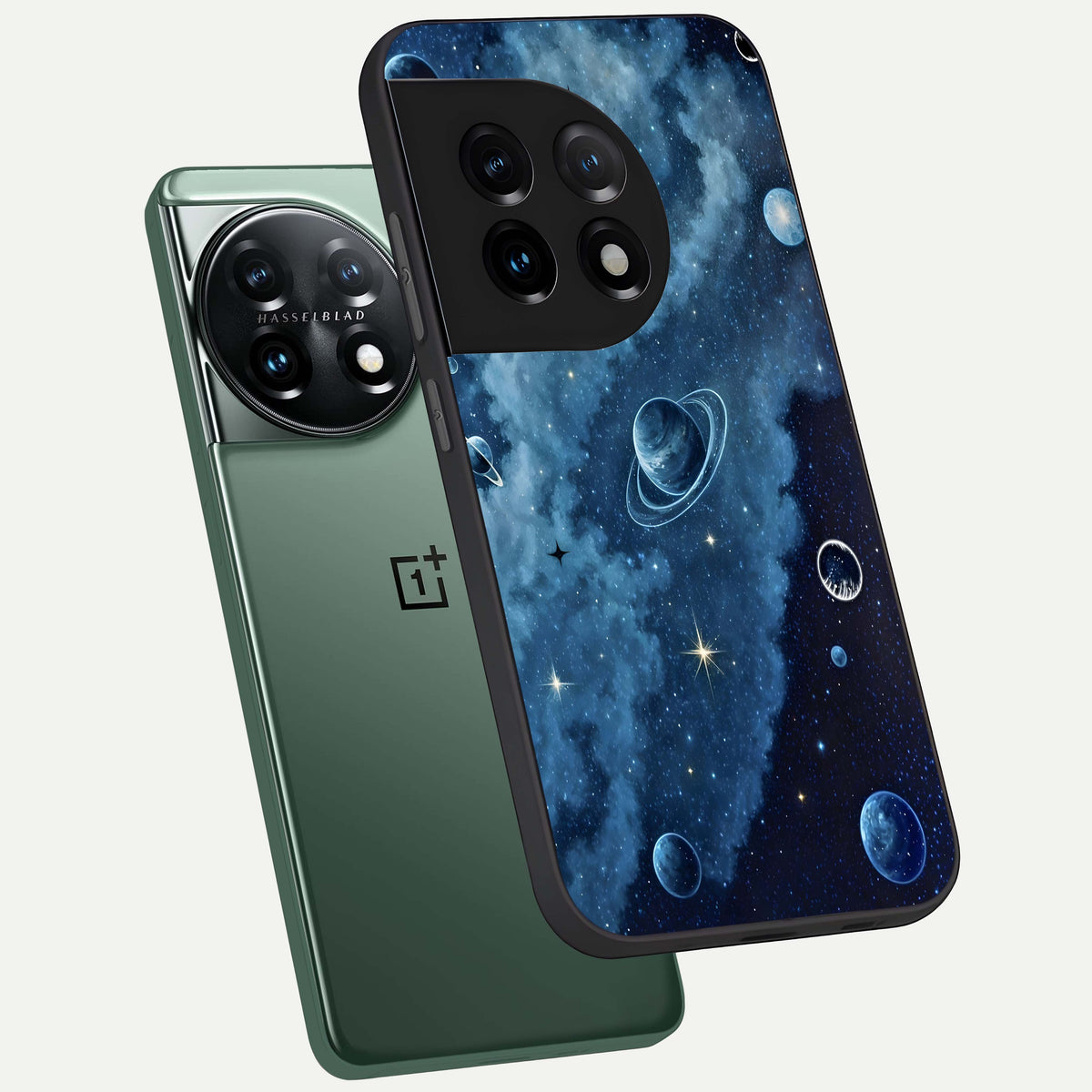  Galaxy Dream Space phone case For OnePlus 11 showing premium glass back cover with detailed artwork
