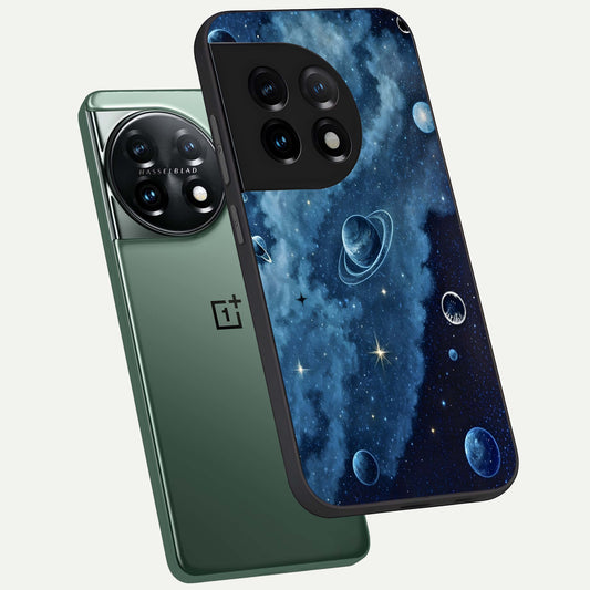  Galaxy Dream Space phone case For OnePlus 11 showing premium glass back cover with detailed artwork