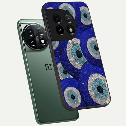  Galaxy Eye Flow phone case For OnePlus 11 showing premium glass back cover with detailed artwork