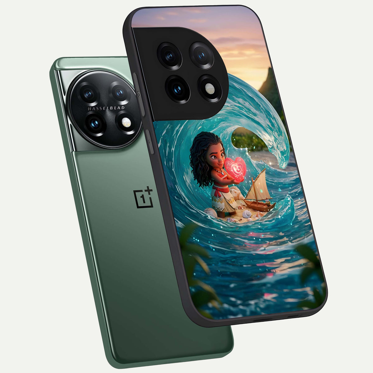  Heart of Ocean phone case For OnePlus 11 showing premium glass back cover with detailed artwork