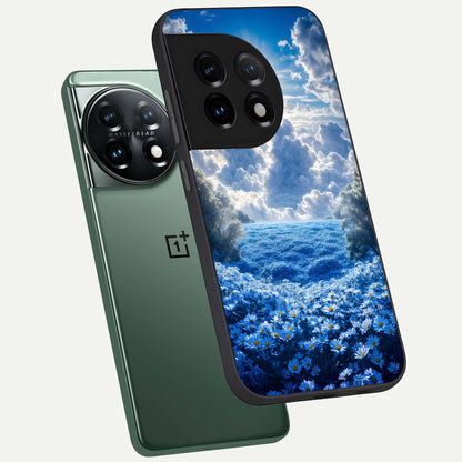  Heavenly Daisy Horizon phone case For OnePlus 11 showing premium glass back cover with detailed artwork