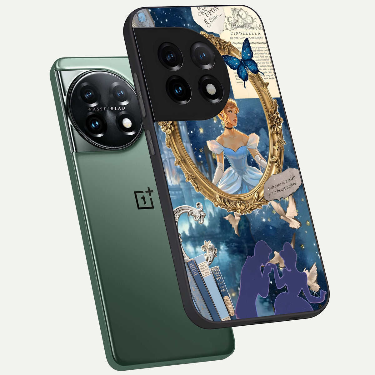  Midnight Queen phone case For OnePlus 11 showing premium glass back cover with detailed artwork