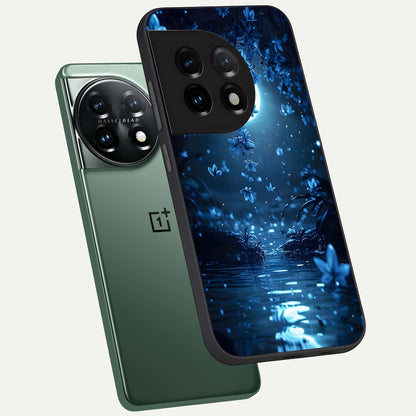  Moonlight Petal Dream phone case For OnePlus 11 showing premium glass back cover with detailed artwork