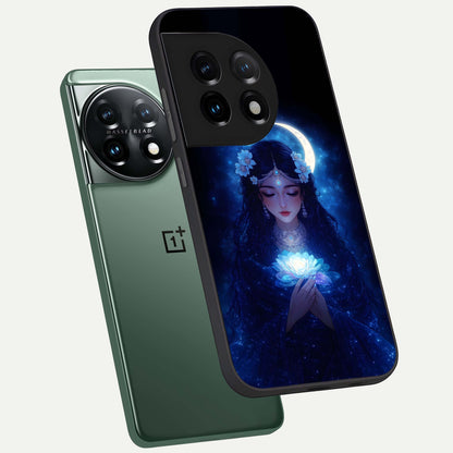  Mystic Moon Queen phone case For OnePlus 11 showing premium glass back cover with detailed artwork