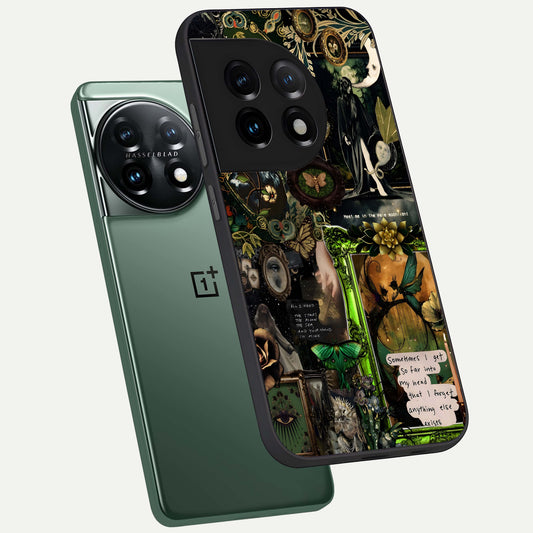  Mystic Woods Secret phone case For OnePlus 11 showing premium glass back cover with detailed artwork