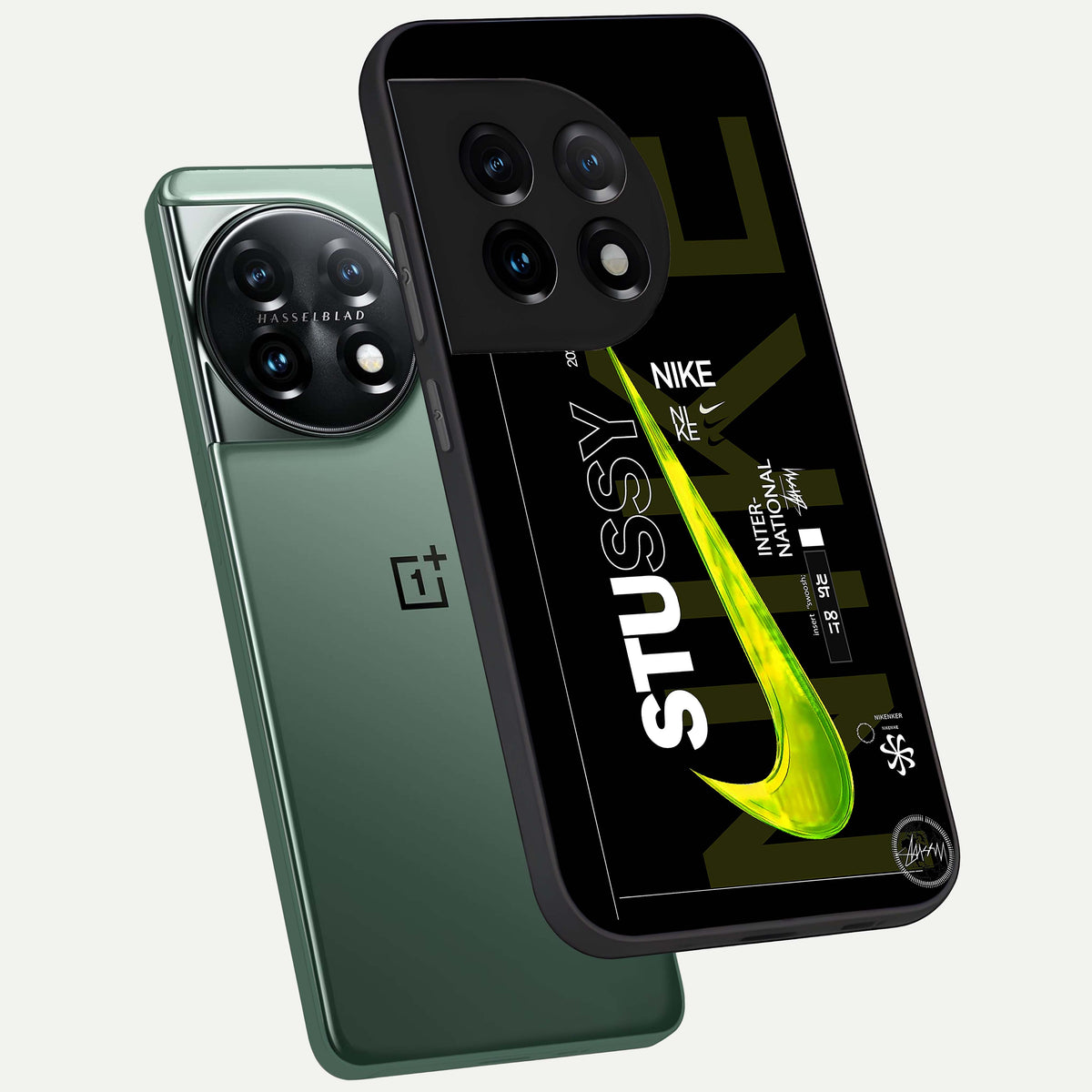  Neon Street Edition phone case For OnePlus 11 showing premium glass back cover with detailed artwork